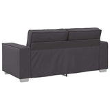 180 cm pločio loveseat sofą su pagalve Pilka Dirbtinė oda