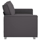 180 cm pločio loveseat sofą su pagalve Pilka Dirbtinė oda