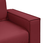 180 cm pločio loveseat sofą Vyno raudona Dirbtinė Oda