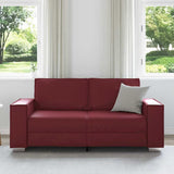 180 cm pločio loveseat sofą Vyno raudona Dirbtinė Oda