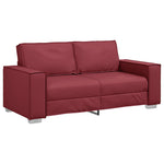 180 cm pločio loveseat sofą Vyno raudona Dirbtinė Oda