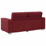 180 cm pločio loveseat sofą Vyno raudona Dirbtinė Oda