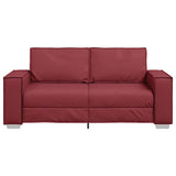 180 cm pločio loveseat sofą Vyno raudona Dirbtinė Oda