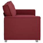 180 cm pločio loveseat sofą Vyno raudona Dirbtinė Oda