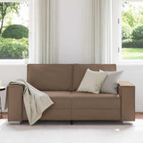 180 cm pločio loveseat sofą su pagalve Kapučino Dirbtinė oda