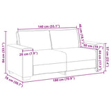 180 cm pločio loveseat sofą su pagalve Kapučino Dirbtinė oda