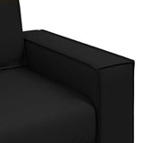 180 cm pločio loveseat sofą su pagalve Juoda Dirbtinė oda