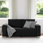 180 cm pločio loveseat sofą su pagalve Juoda Dirbtinė oda