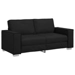 180 cm pločio loveseat sofą su pagalve Juoda Dirbtinė oda