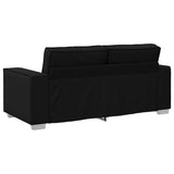 180 cm pločio loveseat sofą su pagalve Juoda Dirbtinė oda