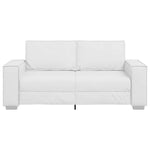 149 cm lovos sofa su pagalve Balta Dirbtinė oda