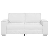 149 cm lovos sofa su pagalve Balta Dirbtinė oda