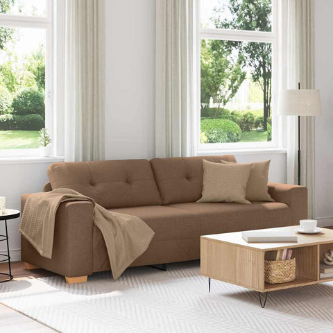 3-Vietis Sofa su pagalve Ruda audinys