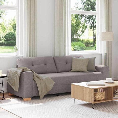 3-Vietis Sofa su pagalve Taupe audinys