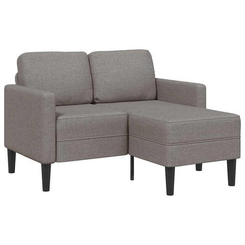 2-vietė sofa su kėdute L formos taupe 125 cm audiniu
