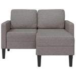 2-vietė sofa su kėdute L formos taupe 125 cm audiniu