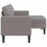 2-vietė sofa su kėdute L formos taupe 125 cm audiniu