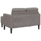 2-vietė sofa su kėdute L formos taupe 125 cm audiniu