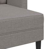 2-vietė sofa su kėdute L formos taupe 125 cm audiniu