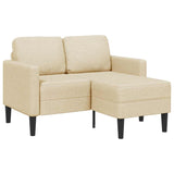 2-vietė sofa su L formos kreminiu 125 cm audiniu