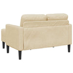 2-vietė sofa su L formos kreminiu 125 cm audiniu