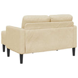 2-vietė sofa su L formos kreminiu 125 cm audiniu