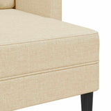 2-vietė sofa su L formos kreminiu 125 cm audiniu