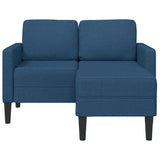 2-vietė sofa su L formos mėlynu 125 cm audiniu