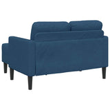 2-vietė sofa su L formos mėlynu 125 cm audiniu