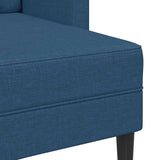 2-vietė sofa su L formos mėlynu 125 cm audiniu