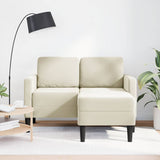 2-vietė sofa su Chaise L formos kremu 125 cm aksomas