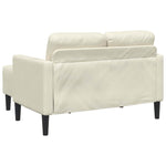 2-vietė sofa su Chaise L formos kremu 125 cm aksomas