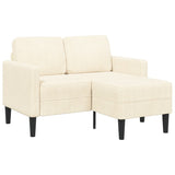 2-vietė sofa su L-formos kreminės kėdutės 125 cm patalyne