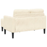 2-vietė sofa su L-formos kreminės kėdutės 125 cm patalyne