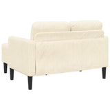 2-vietė sofa su L-formos kreminės kėdutės 125 cm patalyne