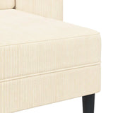 2-vietė sofa su L-formos kreminės kėdutės 125 cm patalyne