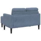 2-vietė sofa su gultu L formos mėlyna 125 cm patalynė