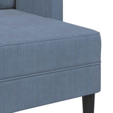 2-vietė sofa su gultu L formos mėlyna 125 cm patalynė