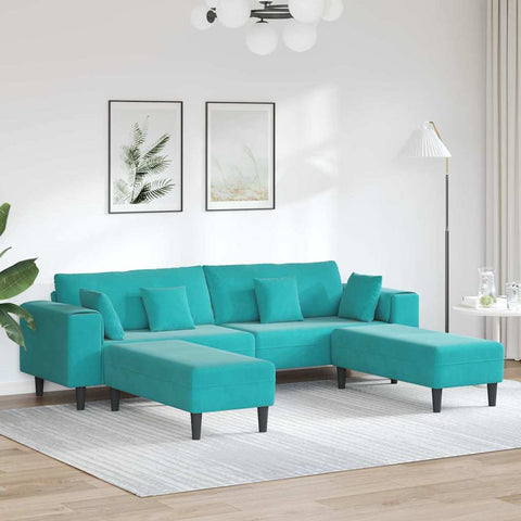 Aksominė sofa su pagalve 3 pcs Turkio 208 cm Aksomas