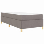 Kiemas lova su čiužiniu Taupe ir balta 90 x 190 cm audinys