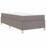 Kiemas lova su čiužiniu Taupe ir balta 90 x 190 cm audinys