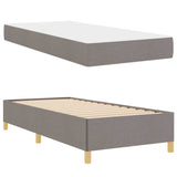 Kiemas lova su čiužiniu Taupe ir balta 90 x 200 cm audinys