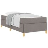Kiemas lova su čiužiniu Taupe ir balta 90 x 200 cm audinys