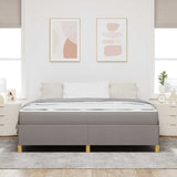 Kiemas lova su čiužiniu Taupe ir balta 180 x 200 cm audinys