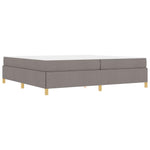 Kiemas lova su čiužiniu Taupe ir balta 200 x 200 cm audinys