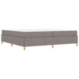 Kiemas lova su čiužiniu Taupe ir balta 200 x 200 cm audinys
