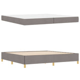 Kiemas lova su čiužiniu Taupe ir balta 200 x 200 cm audinys