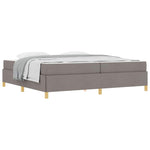 Kiemas lova su čiužiniu Taupe ir balta 200 x 200 cm audinys