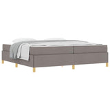 Kiemas lova su čiužiniu Taupe ir balta 200 x 200 cm audinys