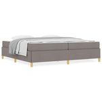 Kiemas lova su čiužiniu Taupe ir balta 200 x 200 cm audinys
